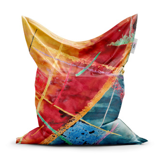 Sedací vak Barevné čáry: 150x100 cm
