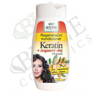 Bione Cosmetics Regenerační kondicionér Keratin + Arganový olej s panthenolem 260 ml woman