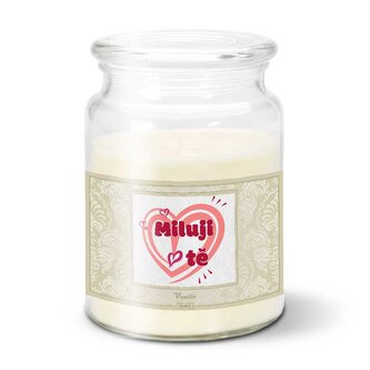 Svíčka Miluji tě srdce: 500 g 