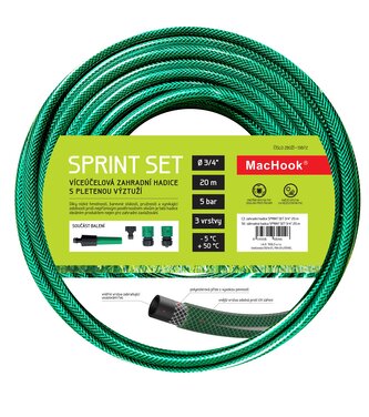 zahradní hadice SPRINT SET 3/4" 20 m zelená
