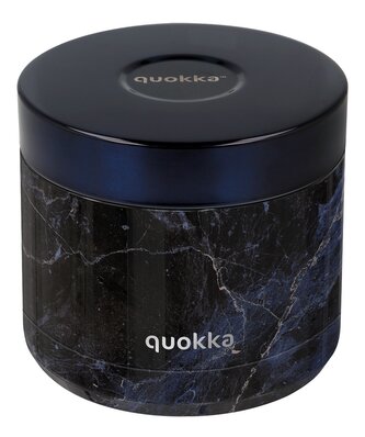 Nerezová dóza na jídlo Whim, 600ml, Quokka, black marble