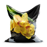 Sedací vak Žluté orchideje: 150x100 cm