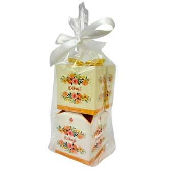 Dárkový set čaj a svíčka 90g, Děkuji