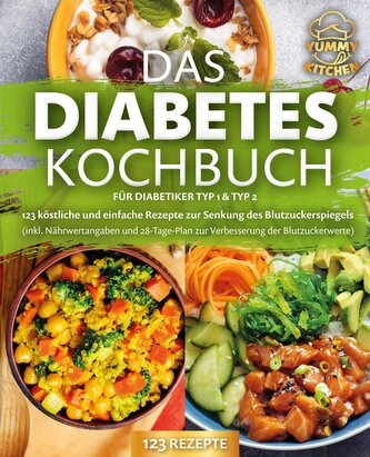 Das Diabetes Kochbuch für Diabetiker Typ 1 & Typ 2: 123 köstliche und einfache Rezepte zur Senkung des Blutzuckerspiegels (inkl.