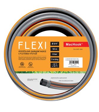 zahradní hadice FLEXI 3/4" 50m šedo-oranžová