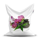 Sedací vak Orchideje a kameny: 150x100 cm