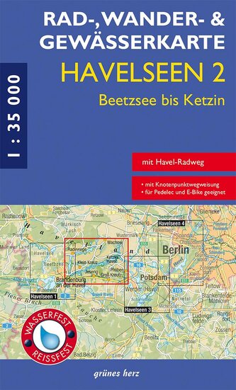Rad-, Wander- und Gewässerkarte Havelseen 2
