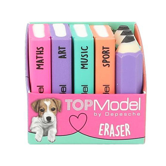 Sada gum ve tvaru učebnic a tužek Top Model, 7 ks