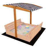 Stříška pro dětské dřevěné pískoviště Baby Mix 120x120 cm modro-bílá