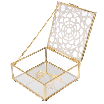 GOLDEN HONEY SKLENĚNÁ SKŘÍŇKA 16X16CM