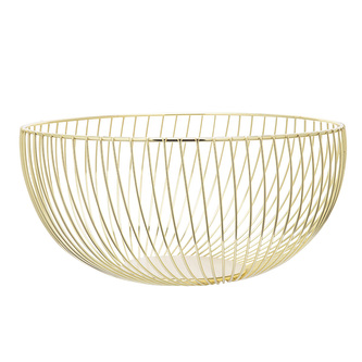 KOVOVÝ KOŠÍK NA OVOCE 25.5X13CM ZLATÝ