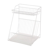 OSUŠKA NA NÁDOBÍ 2-POLOŽKOVÁ 30CM BÍLÁ S PODLOŽKOU