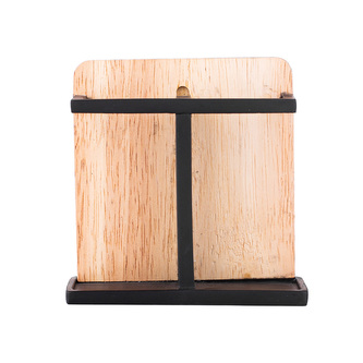 HRNEK NA KARTÁČKY NA ZUBY Z POLYRESINU A DŘEVA 10.5X4X10.5CM (KOUPELNA)