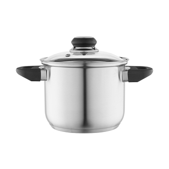 EMILIO NEREZOVÝ HRNEC VYSOKÝ 2.3L 16CM SE SKLENĚNOU POKLIČKOU