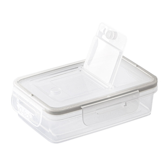 KONTEJNER NA POTRAVINY OBDÉLNÍKOVÝ Q-LOCK PRŮHLEDNÝ 15.8X10.6CM 0.38 L