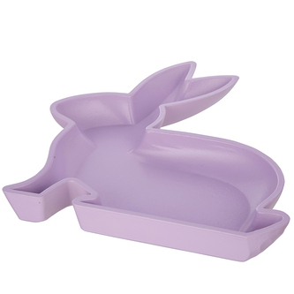 OZDOBNÁ MISKA ZAJÍČEK 23X29.5X3CM FIALOVÁ