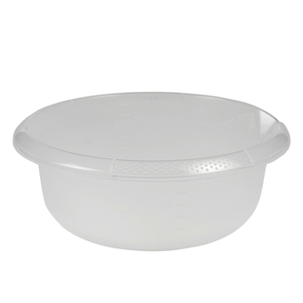 MISKA KULATÁ 28CM 3.5L S VÝLEVKOU PRŮHLEDNÁ (10553)