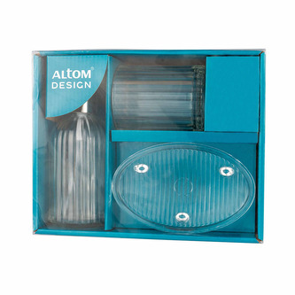 KOUPELNOVÁ SOUPRAVA 3 KS TRANSPARENT. SKLO DISPLAY