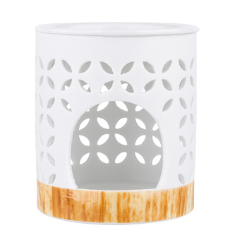 PORCELÁNOVÁ AROMALAMPA DEK. LISTY 10X10X11CM