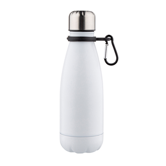 NEREZOVÁ LÁHEV S KARABINOU 350ML BÍLÁ