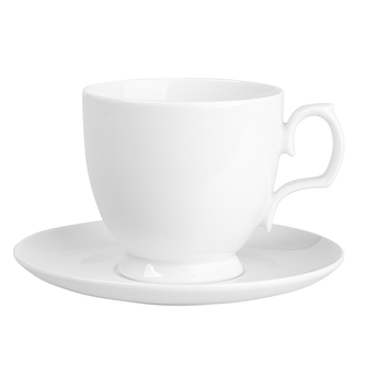 MARIAPAULA KLASYKA BÍLÁ KÁVOVÁ ŠÁLEK NA CAPPUCCINO 350ML / SPODEK 17CM V OKRAJI