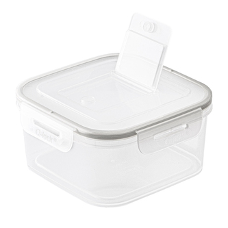 KONTEJNER NA POTRAVINY ČTVERCOVÝ Q-LOCK PRŮHLEDNÝ 15.8X15.8CM 1.6 L