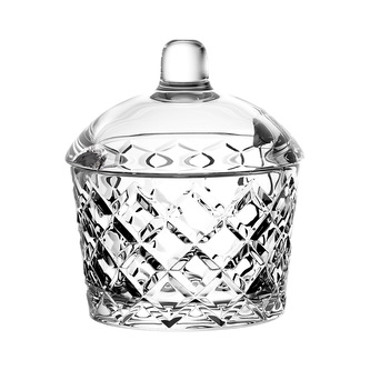 SKLENĚNÁ MÁSLENKA KARO 17X11CM