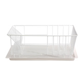 DŘEZOVÝ SUŠIČ OBDÉLNÍKOVÝ 36X29CM BÍLÝ S PODSÍKEM