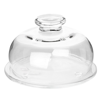 SÝROVÝ KONTEJNER SE SKLENĚNÝM DNEM PRŮM. 22CM (09-050/1)