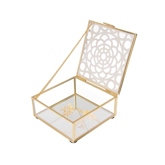 GOLDEN HONEY SKLENĚNÁ SKŘÍŇKA 12X12CM