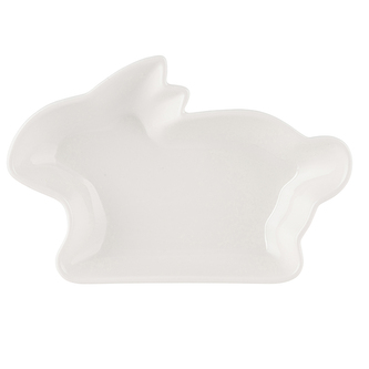MISKA ZAJÍČEK 17.5X12X2.5CM KRÉMOVÝ PORCELÁN