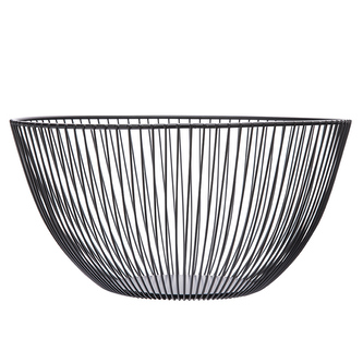 KOVOVÝ KOŠÍK NA OVOCE 25.5X13CM ČERNÝ