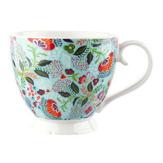 FOLK FLOWERS JUMBO HRNEK NA NOŽCE NBC 350ML DEK. A