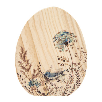 DŘEVĚNÁ DEKORACE VAJÍČKO 12X1.5X15CM SERENITY