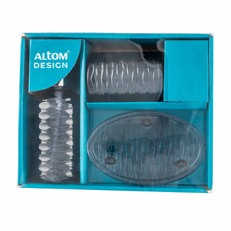 SKOUPELNOVÁ SOUPRAVA 3 KS POPELAVÉ SKLO (DISPLAY) (KOUPELNA)