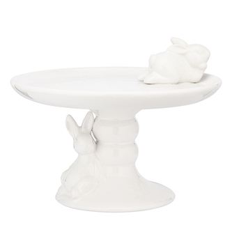 DORTOVÝ STOJAN NA NOŽCE 20X20X15CM DEK. ZAJÍČCI