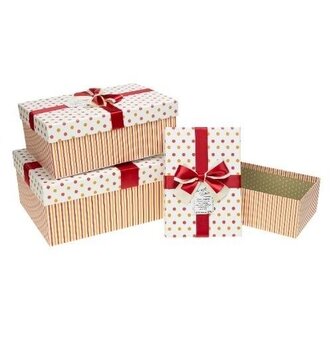 Pudełko prezentowe PUG-20P15-PR 3szt ROZETTE