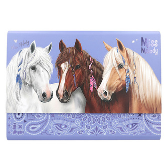 Dopisní sada Miss Melody, Fialový, 3 koně