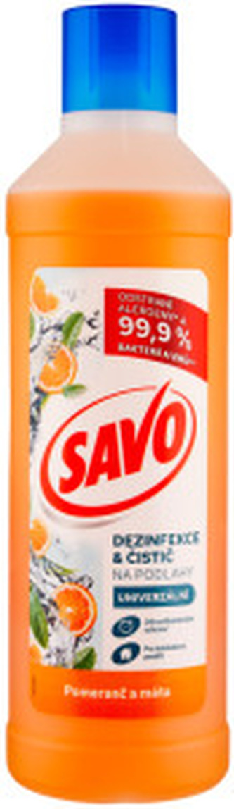 Savo dezinfekce a čistič na podlahy pomeranč a máta, 1 l