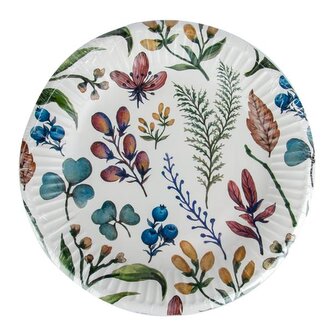 TALÍŘKY PAPÍROVÉ DEKOR BYLINKY 8KS, 20CM