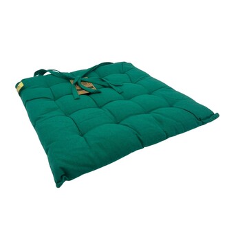 HOME ELEMENTS Podsedák z recyklované bavlny, 40 x 40 cm, modrozelená, pratelný