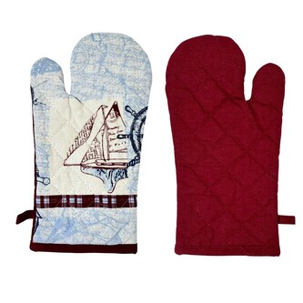 HOME ELEMENTS Kuchyňská chňapka s magnetem 18*32 cm, Plachetnice