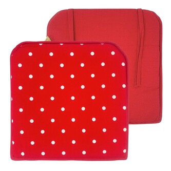 HOME ELEMENTS Podsedák 40*40 cm, Červená s bílými puntíky