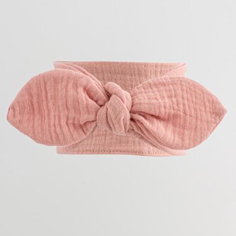 Kojenecká mušelínová čelenka New Baby Feeling růžová - velikost Univerzální