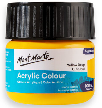 Mont Marte akrylová barva,100ml, tm. žlutá (Yellow Deep)