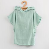 Dětské mušelínové pončo New Baby Feeling mint 80 cm - velikost M