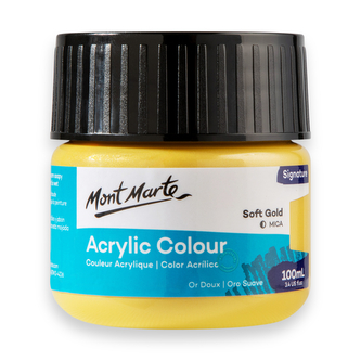 Mont Marte akrylová barva,100ml,  žlutozlatá (Soft Gold)
