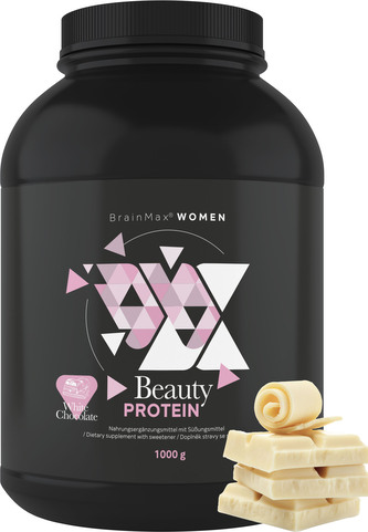BrainMax Women Beauty Protein, protein pro ženy s kolagenem, keratinem a vitamíny, 1000 g