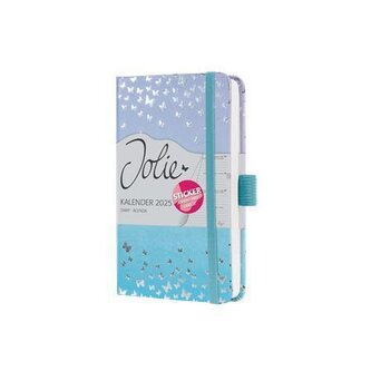 Diář "Jolie", Butterfly Confetti Sky, A6, týdenní, 2025, tvrdé desky, SIGEL J5346