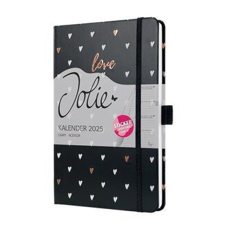 Diář "Jolie", Dark Love, A5, týdenní, 2025, tvrdé desky, SIGEL J5335